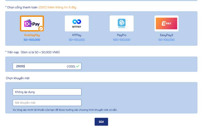 Hướng dẫn chi tiết cách nạp tiền Bong88